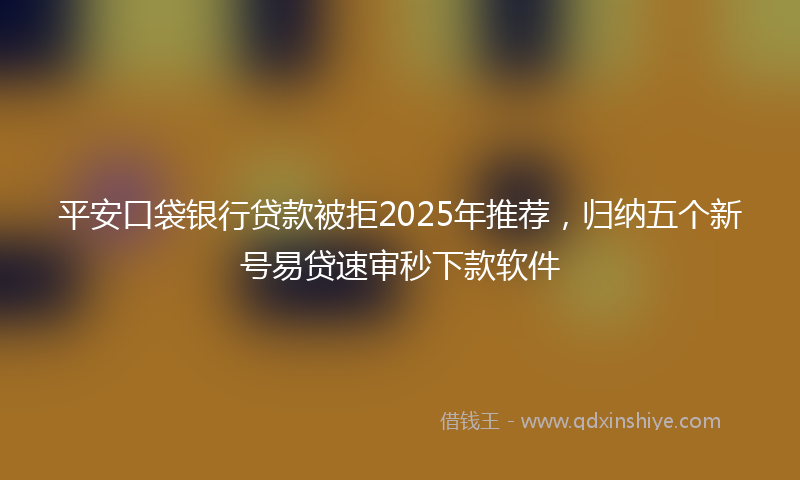 平安口袋银行贷款被拒2025年推荐，归纳五个新号易贷速审秒下款软件