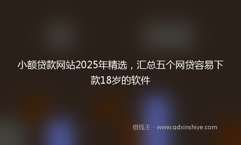 小额贷款网站2025年精选，汇总五个网贷容易下款18岁的软件