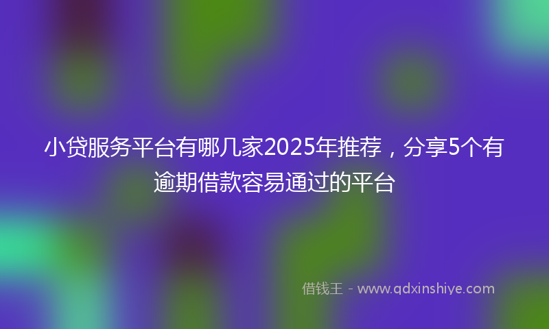 小贷服务平台有哪几家2025年推荐，分享5个有逾期借款容易通过的平台