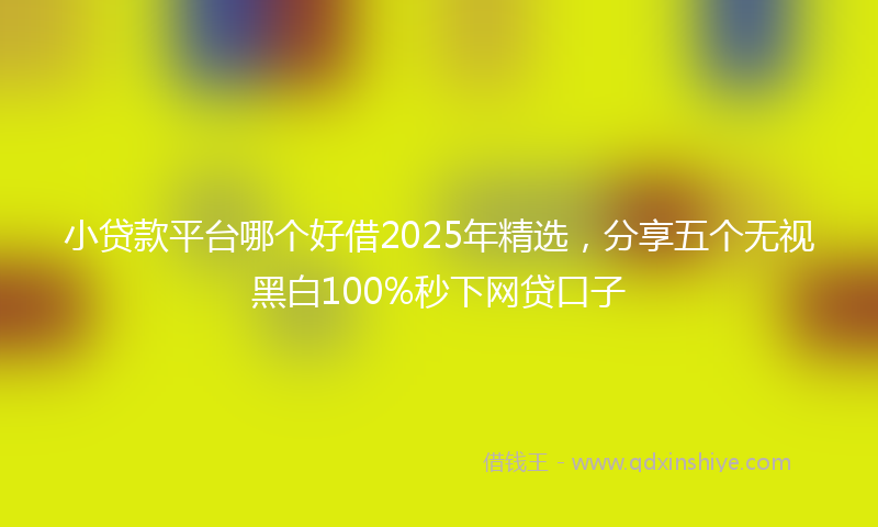 小贷款平台哪个好借2025年精选，分享五个无视黑白100%秒下网贷口子
