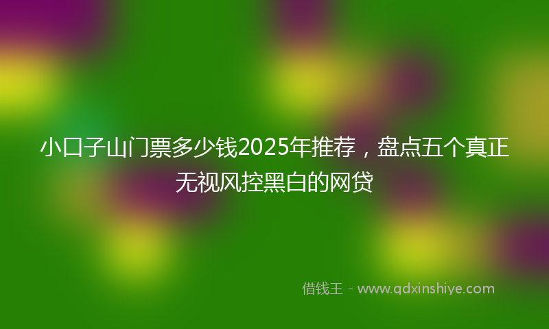 小口子山门票多少钱2025年推荐，盘点五个真正无视风控黑白的网贷