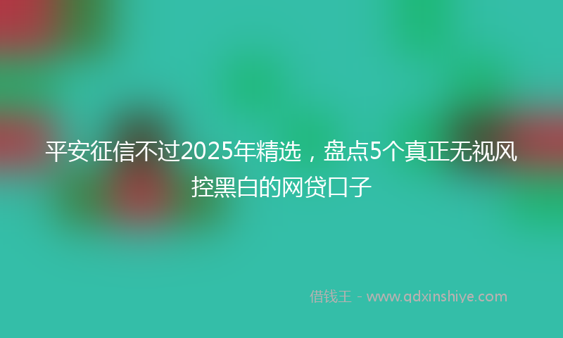 平安征信不过2025年精选，盘点5个真正无视风控黑白的网贷口子