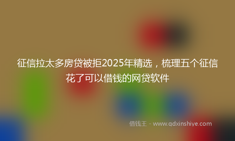 征信拉太多房贷被拒2025年精选，梳理五个征信花了可以借钱的网贷软件
