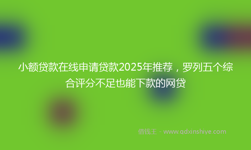 小额贷款在线申请贷款2025年推荐，罗列五个综合评分不足也能下款的网贷