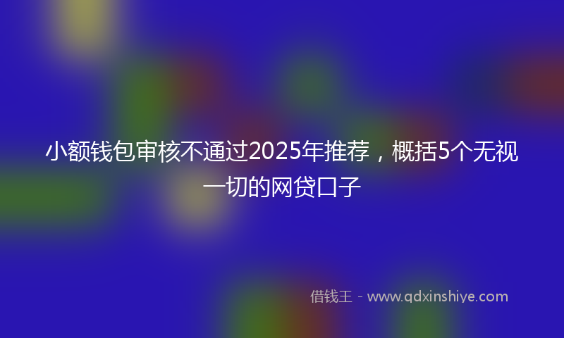 小额钱包审核不通过2025年推荐，概括5个无视一切的网贷口子