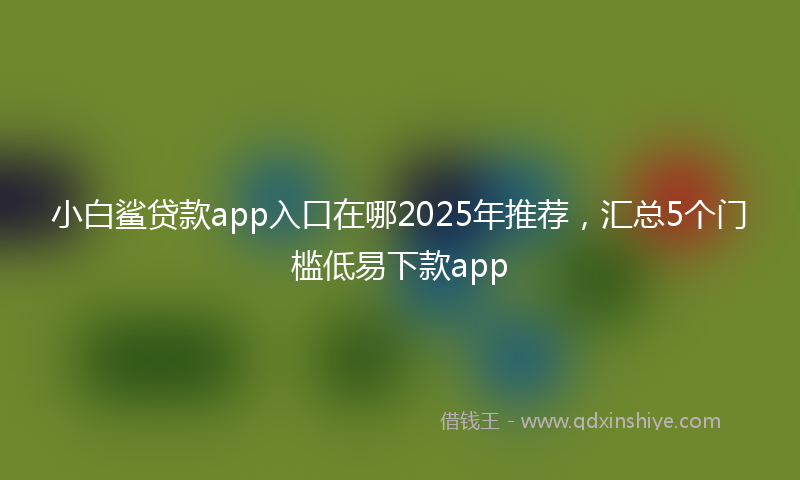 小白鲨贷款app入口在哪2025年推荐，汇总5个门槛低易下款app