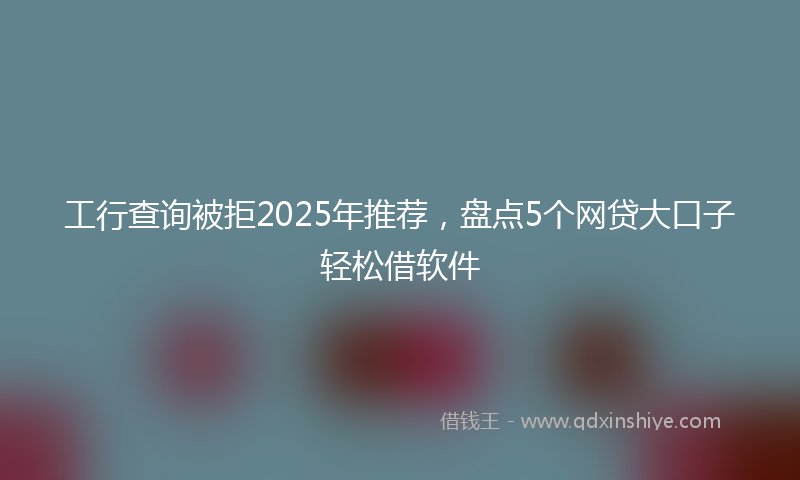 工行查询被拒2025年推荐，盘点5个网贷大口子轻松借软件