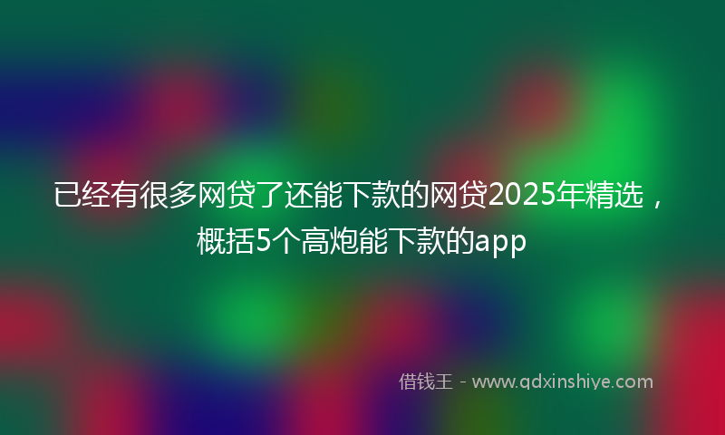 已经有很多网贷了还能下款的网贷2025年精选，概括5个高炮能下款的app