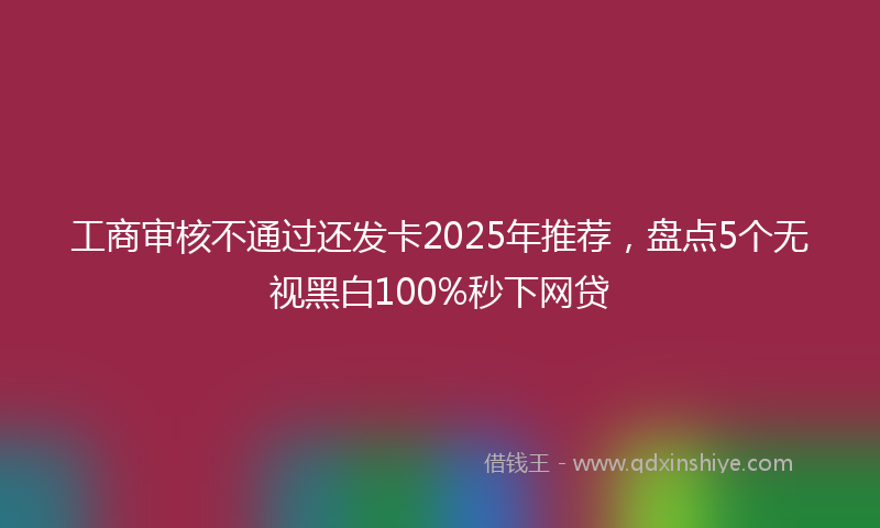 工商审核不通过还发卡2025年推荐，盘点5个无视黑白100%秒下网贷