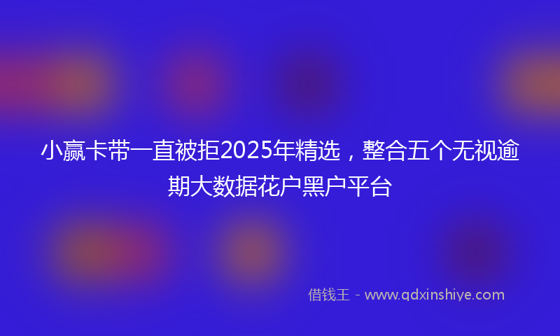 小赢卡带一直被拒2025年精选，整合五个无视逾期大数据花户黑户平台