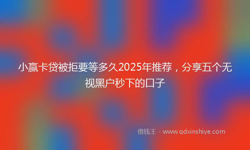 小赢卡贷被拒要等多久2025年推荐，分享五个无视黑户秒下的口子