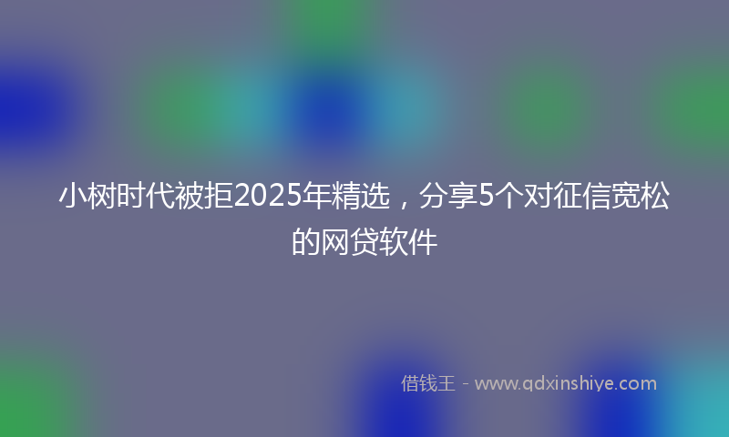 小树时代被拒2025年精选，分享5个对征信宽松的网贷软件