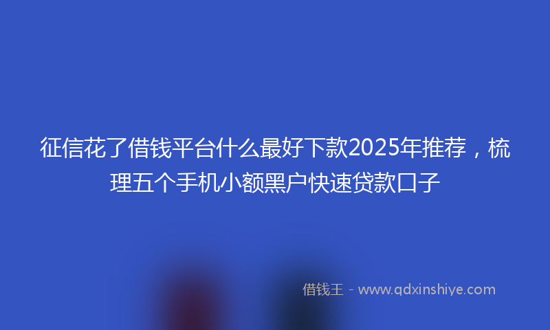 征信花了借钱平台什么最好下款2025年推荐，梳理五个手机小额黑户快速贷款口子