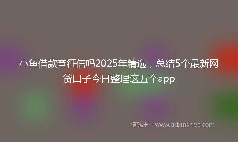 小鱼借款查征信吗2025年精选，总结5个最新网贷口子今日整理这五个app