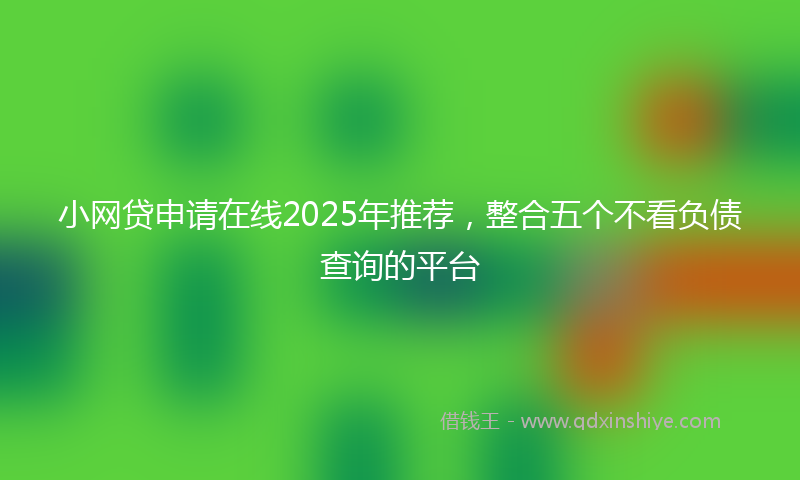 小网贷申请在线2025年推荐，整合五个不看负债查询的平台