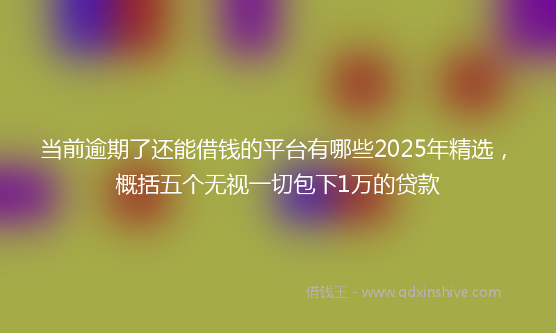 当前逾期了还能借钱的平台有哪些2025年精选，概括五个无视一切包下1万的贷款
