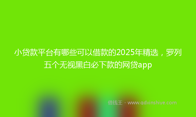 小贷款平台有哪些可以借款的2025年精选，罗列五个无视黑白必下款的网贷app