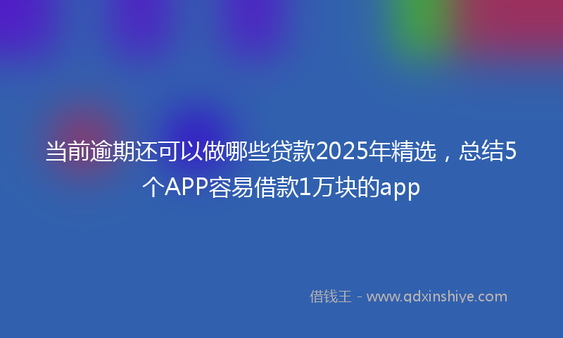 当前逾期还可以做哪些贷款2025年精选，总结5个APP容易借款1万块的app