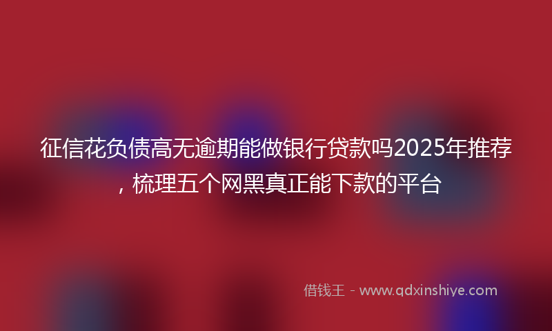 征信花负债高无逾期能做银行贷款吗2025年推荐，梳理五个网黑真正能下款的平台