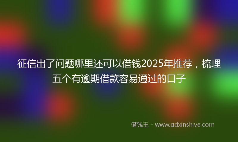 征信出了问题哪里还可以借钱2025年推荐，梳理五个有逾期借款容易通过的口子