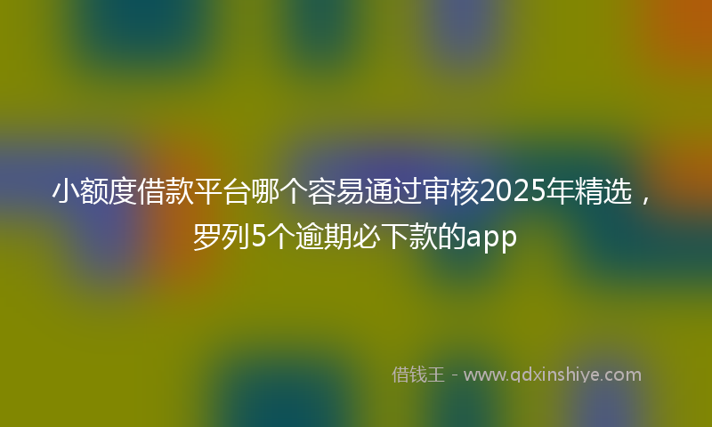 小额度借款平台哪个容易通过审核2025年精选，罗列5个逾期必下款的app