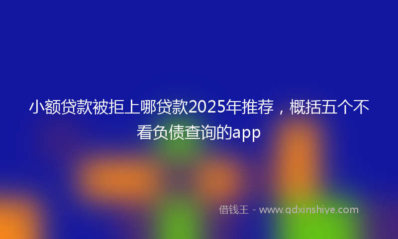小额贷款被拒上哪贷款2025年推荐，概括五个不看负债查询的app