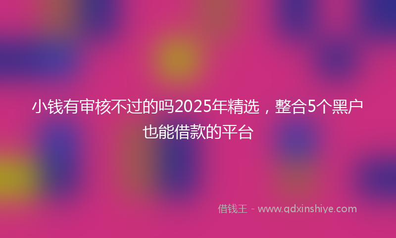 小钱有审核不过的吗2025年精选，整合5个黑户也能借款的平台