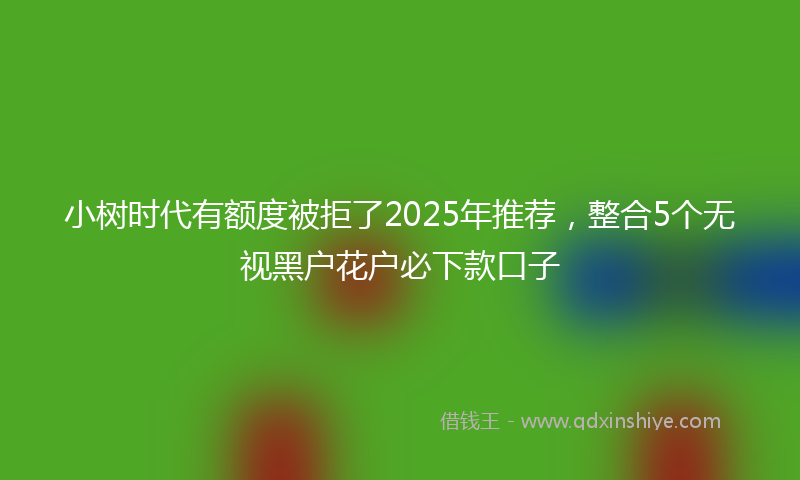 小树时代有额度被拒了2025年推荐，整合5个无视黑户花户必下款口子