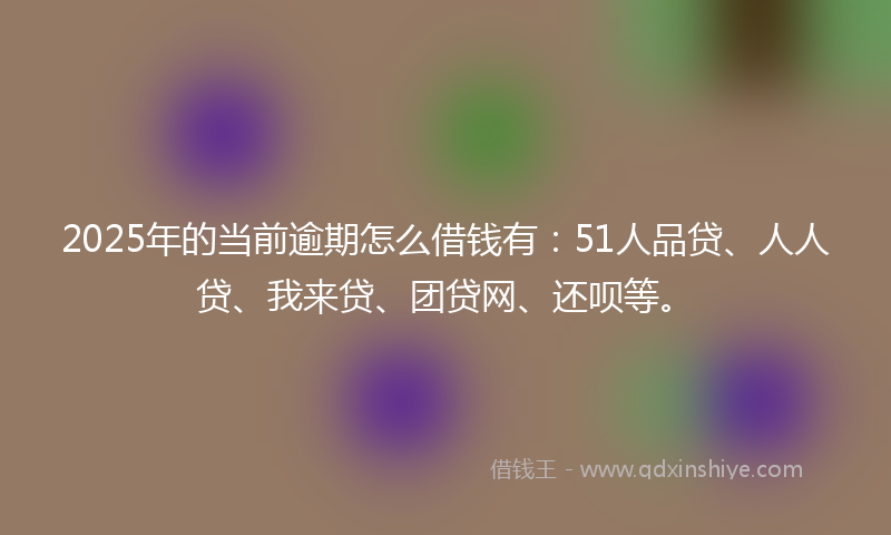 2025年的当前逾期怎么借钱有：51人品贷、人人贷、我来贷、团贷网、还呗等。