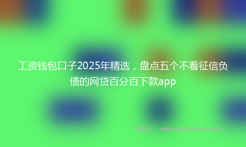 工资钱包口子2025年精选，盘点五个不看征信负债的网贷百分百下款app