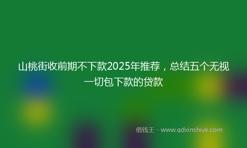 山桃街收前期不下款2025年推荐，总结五个无视一切包下款的贷款