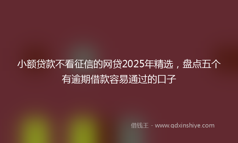小额贷款不看征信的网贷2025年精选，盘点五个有逾期借款容易通过的口子