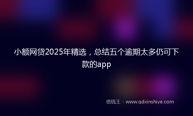 小额网贷2025年精选，总结五个逾期太多仍可下款的app