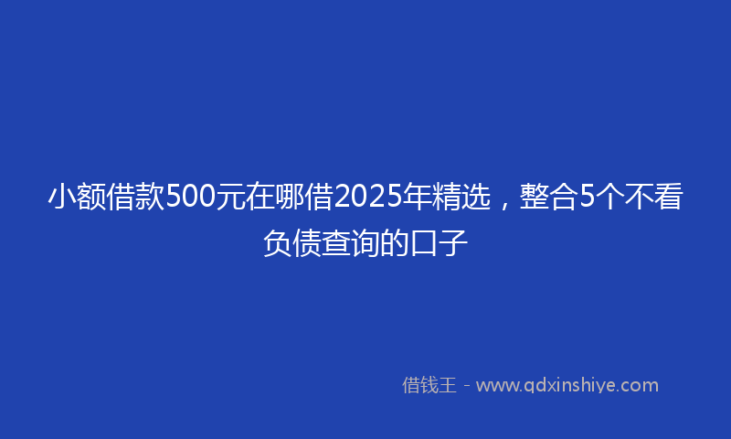 小额借款500元在哪借2025年精选，整合5个不看负债查询的口子