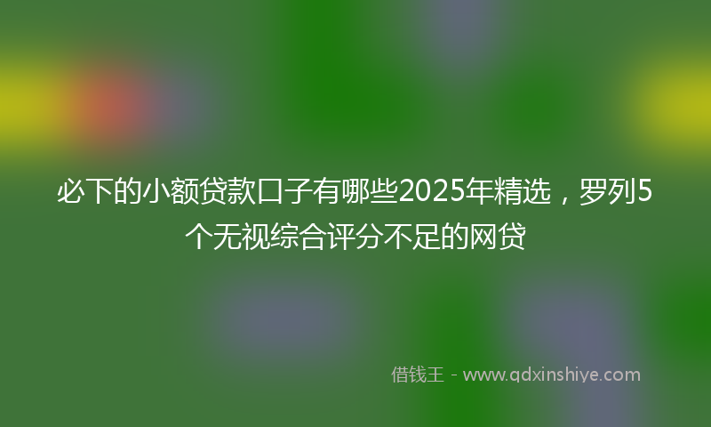 必下的小额贷款口子有哪些2025年精选，罗列5个无视综合评分不足的网贷