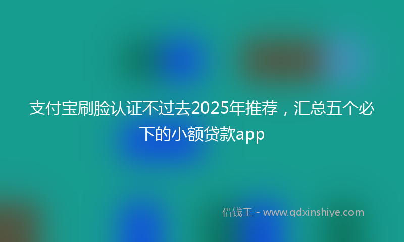 支付宝刷脸认证不过去2025年推荐，汇总五个必下的小额贷款app