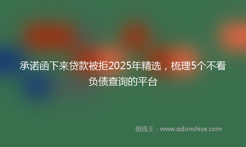 承诺函下来贷款被拒2025年精选，梳理5个不看负债查询的平台