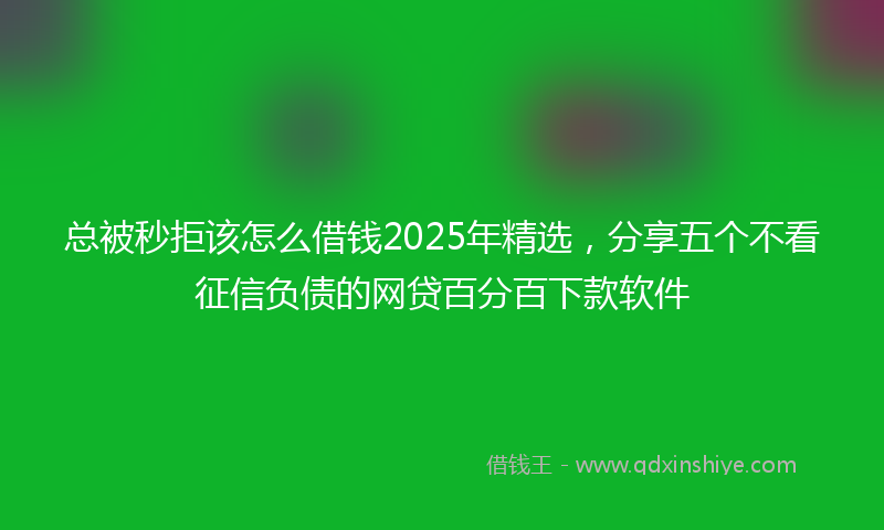 总被秒拒该怎么借钱2025年精选，分享五个不看征信负债的网贷百分百下款软件