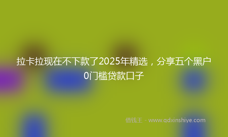 拉卡拉现在不下款了2025年精选，分享五个黑户0门槛贷款口子