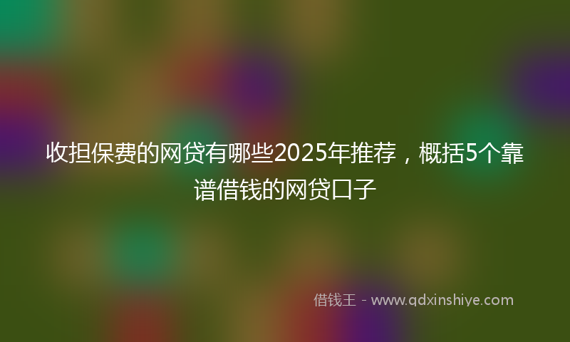 收担保费的网贷有哪些2025年推荐，概括5个靠谱借钱的网贷口子
