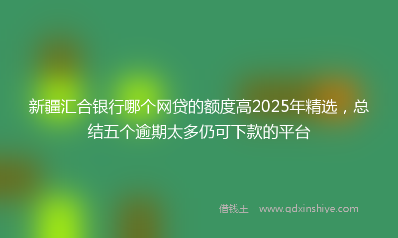 新疆汇合银行哪个网贷的额度高2025年精选，总结五个逾期太多仍可下款的平台
