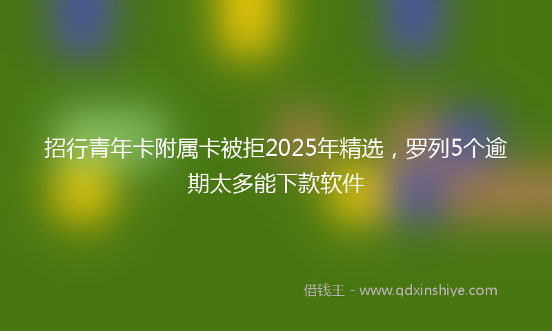 招行青年卡附属卡被拒2025年精选，罗列5个逾期太多能下款软件