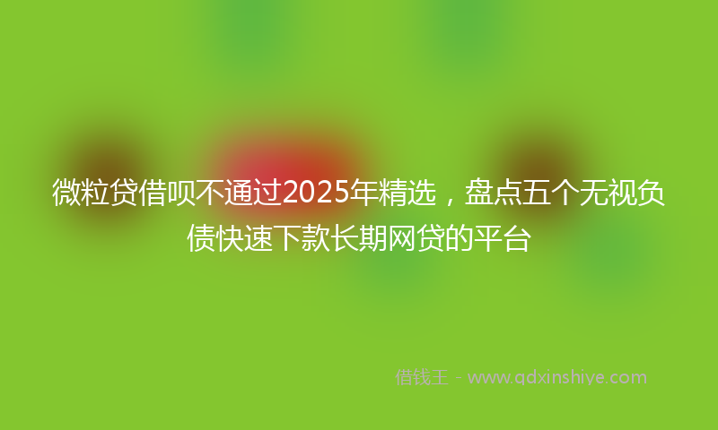微粒贷借呗不通过2025年精选，盘点五个无视负债快速下款长期网贷的平台