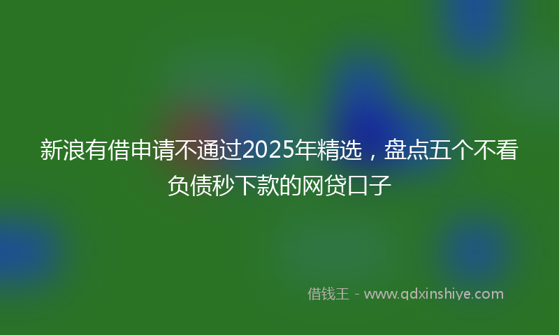 新浪有借申请不通过2025年精选，盘点五个不看负债秒下款的网贷口子