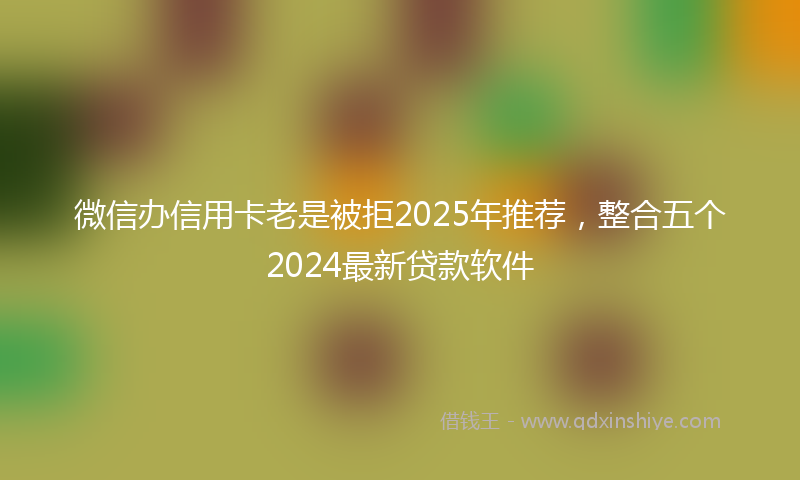 微信办信用卡老是被拒2025年推荐，整合五个2024最新贷款软件
