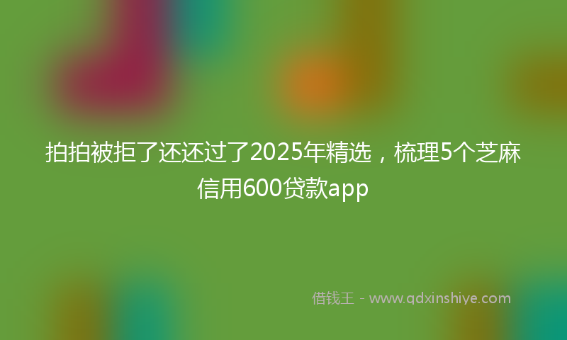 拍拍被拒了还还过了2025年精选，梳理5个芝麻信用600贷款app