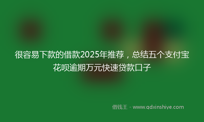 很容易下款的借款2025年推荐，总结五个支付宝花呗逾期万元快速贷款口子