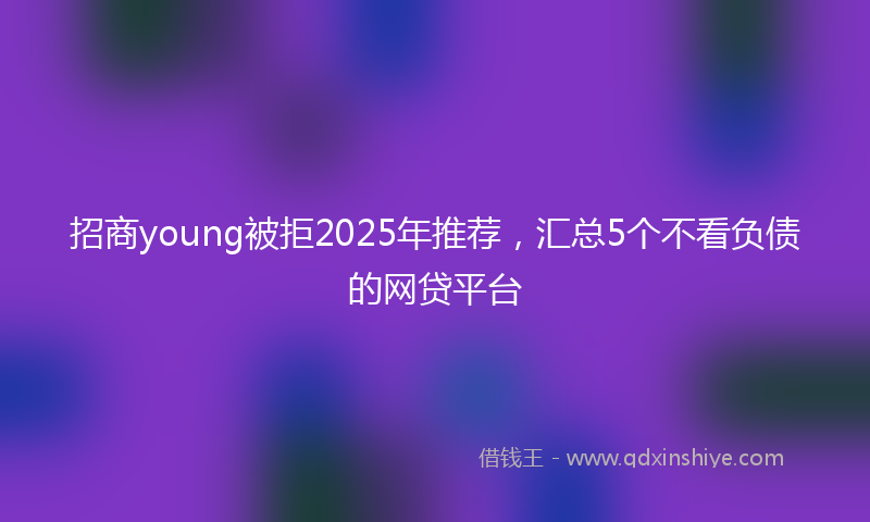 招商young被拒2025年推荐，汇总5个不看负债的网贷平台