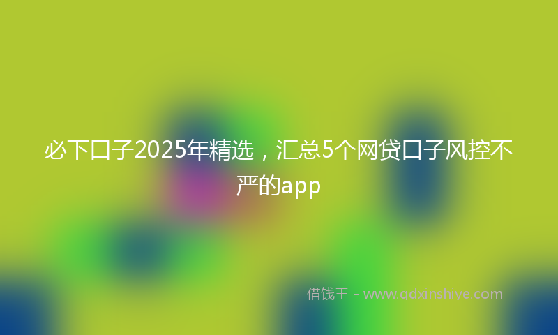 必下口子2025年精选，汇总5个网贷口子风控不严的app