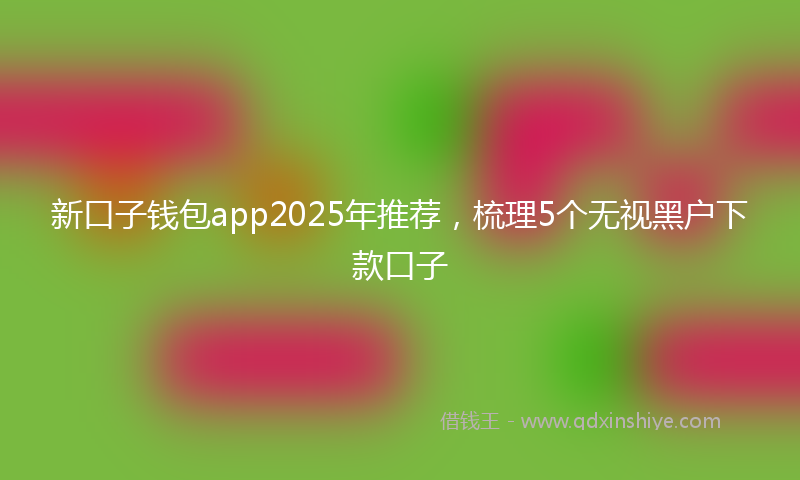 新口子钱包app2025年推荐，梳理5个无视黑户下款口子